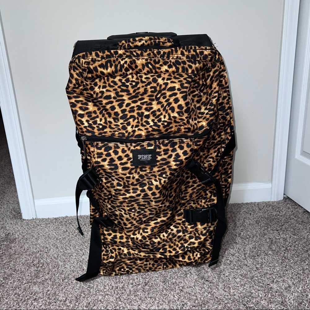 Leopard luggage PINK Victorias Secret